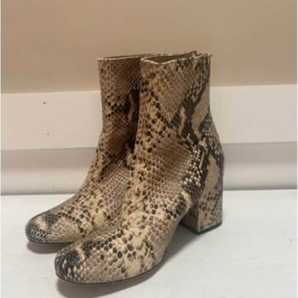 Free People Snakeskin Pattern Ankle Boots